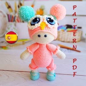 Patrón ESPAÑOL Muñeca amigurumi de ganchillo