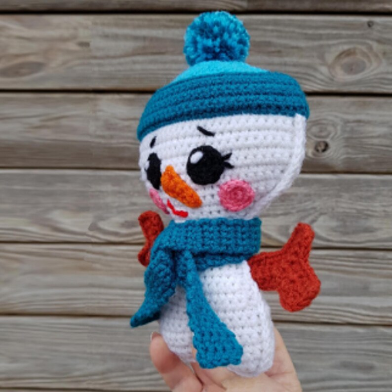 Winter Crochet Toy Mr. Snowman Ragdoll Easy Pattern Snowman - Etsy