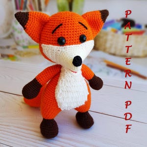 amigurumi fox pdf, crochet small fox, pattern red fox