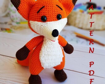 amigurumi fox pdf, crochet small fox, pattern red fox