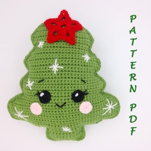 Amigurumi Piccolo albero Modello all'uncinetto Abete di Natale Bambola di pezza di Natale