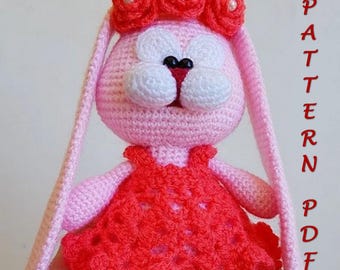 bunny plush pattern, crochet rabbit pattern