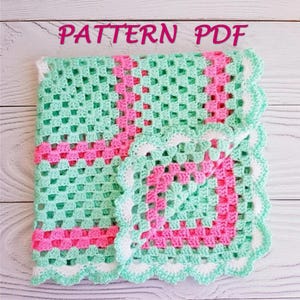 Crochet Doll Blanket Pattern: Plaid Design (PDF)