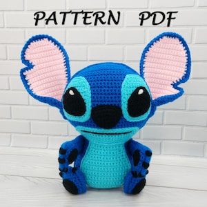 Cute Stitch plush Crochet Rag Doll toy  RagDoll pattern