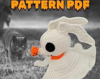 Crochet Zero Dog Pattern: Amigurumi Ghost Plush (PDF Pattern)