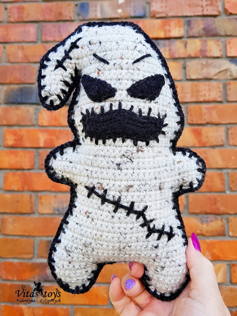 Crochet toy Oogie Boogie Halloween ragdoll Amigurumi ghost image 10