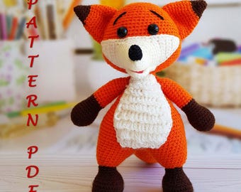 amigurumi fox toy, fox crochet pattern