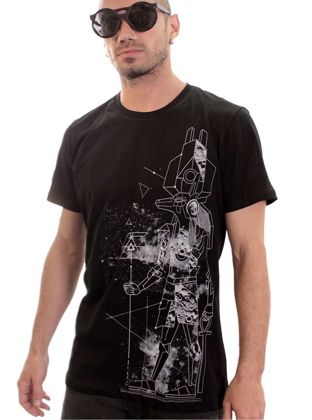 Men's Black Graphic Tshirt Urban 
