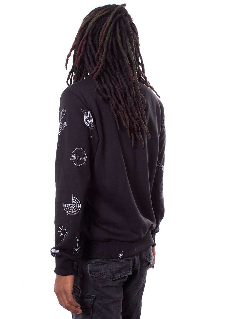 in House Graphic Design Black Printed Quality Cotton Sweatshirt Gift for Men SALE Men/'s Street Style Graphic Sweatshirt