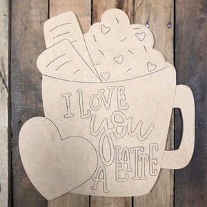 Script Various Sizes Unfinished Wood Heart Monogram Door Hanger Laser Cutout w Your Initial Valentine/'s Day Home Decor