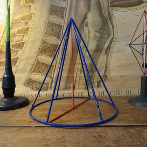 Vintage CONE GEOMETRIC SHAPE educational model 1950s maths model solid geometry
