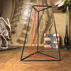Vintage TRIANGULAR BASED PYRAMID Geometric shape educational model visual aid