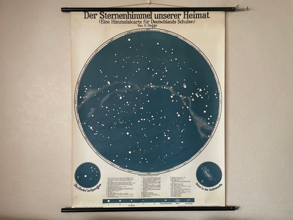 vintage school chart - constellations vintage school chart - constellations