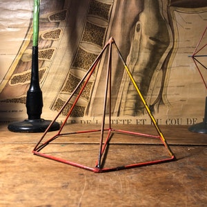 Vintage HEXAGONAL CONE geometric shape educational model 1950s Maths model