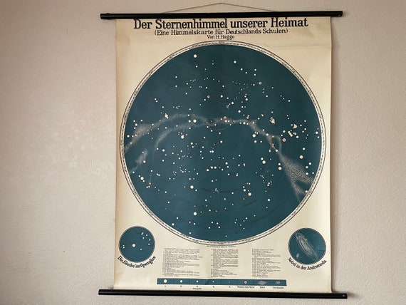 vintage school chart - constellations vintage school chart - constellations