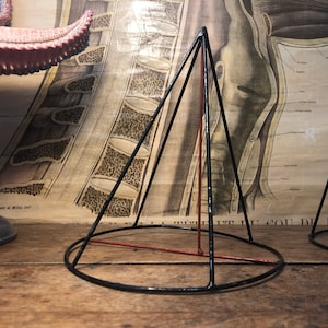 Vintage OBLIQUE CONE Geometric SHAPE educational model 1950s Maths model