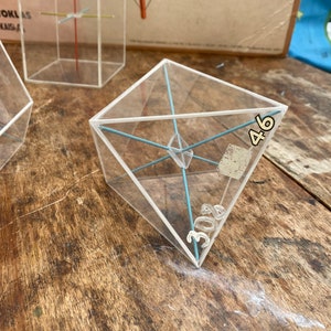 Vintage Perspex GEOMETRIC SHAPES Set of 6 Educational Models MATHS ...