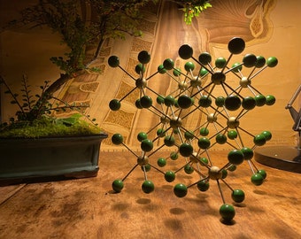 Vintage FLUORITE school educatief moleculair model atomaire wetenschappelijke CaF2 atomen