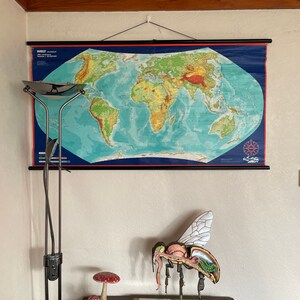 Mappa del mondo vintage mappa geografica grafico scolastico educativo.