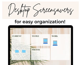 Desktop Screensavers| Desktop Organizers| Boho Editable Design