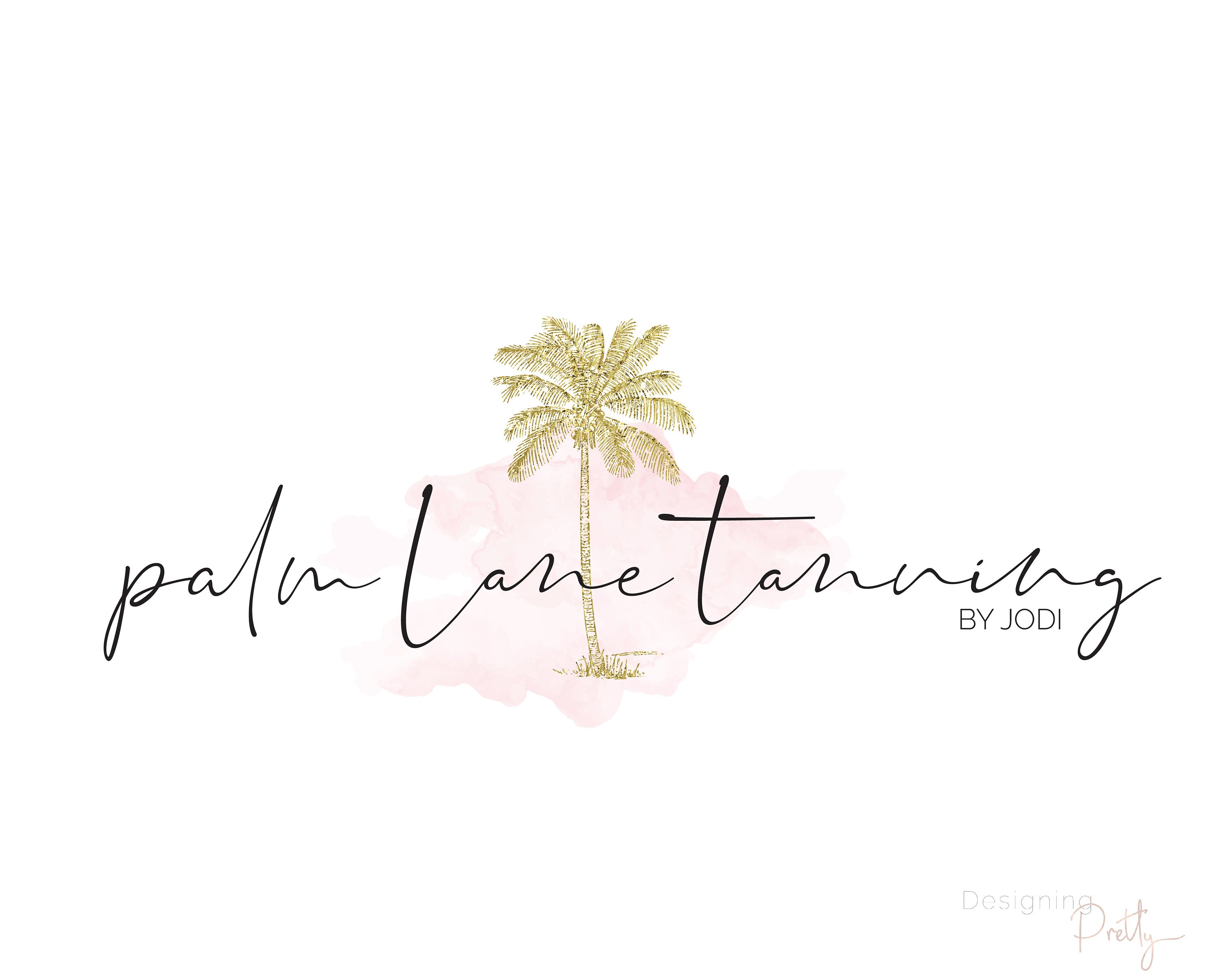 Palm Tree Logo Tanning Logo Tropical Logo Tanning Salon Etsy