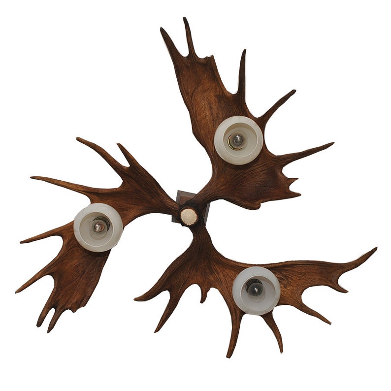 Moose Antler Chandelier Real For Decor Rustic Cabin Table