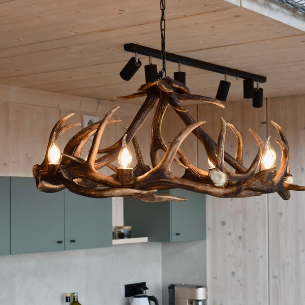 Real Deer Antler Round Chandelier