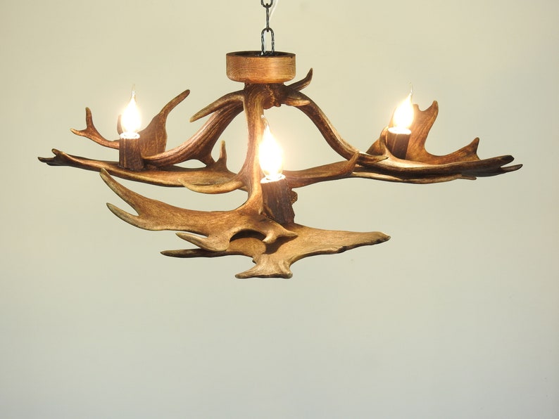 Small Real Antler Chandelier Etsy