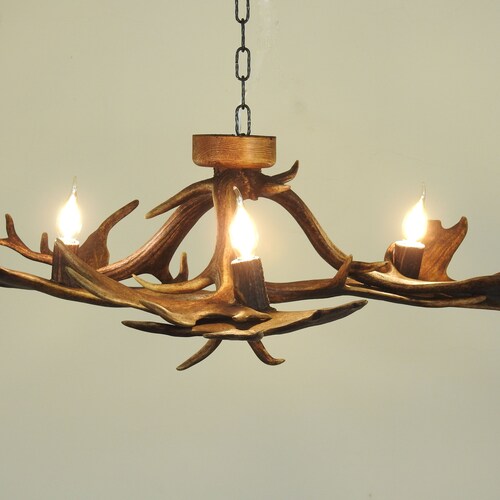 Small Antler Chandelier for Low Room Etsy