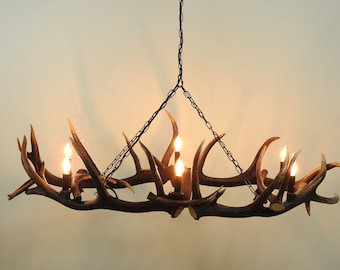 Deer Antler Chandelier with Downlights