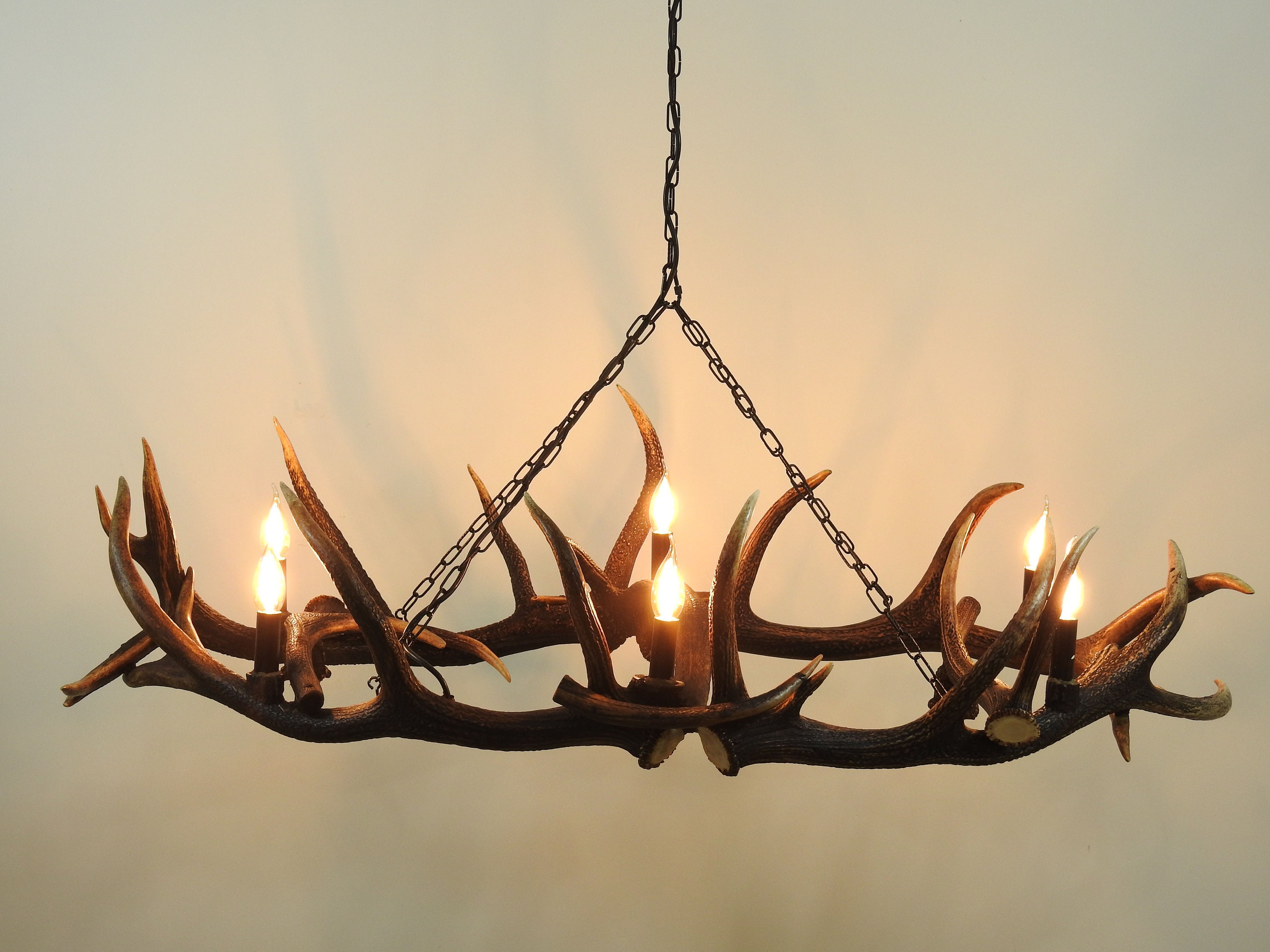 Real elk antler chandelier for sale deals