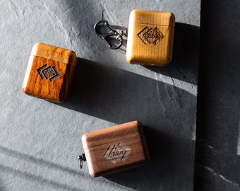 Wooden Apple AirPod Case Gen 3, AirPod keychain, AirPods accessory