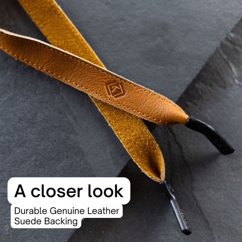 leather sunglass strap, sunglass croakie, high quality leather gifts for him, leather strap for sunglasses