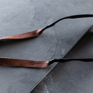 Leather Sunglass Strap / Eyeglass Chain / Monogrammed Full Grain leather / Leather Croakie