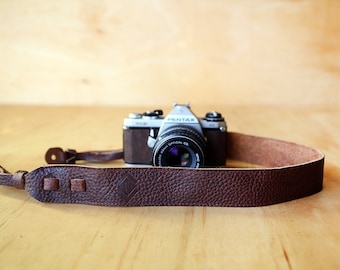 Personalized Camera Strap - Brown Leather Camera Strap for DSLR/SLR camera, DSLR Camera Strap, Canon camera strap, Nikon camera strap