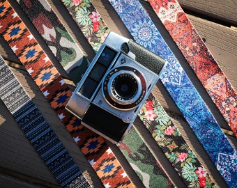Patterned Camera Strap, Adjustable DSLR/SLR Camera Accessories