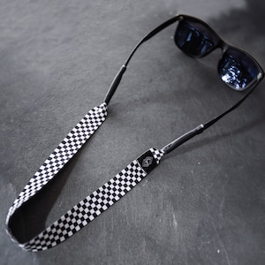 Correa para gafas de sol con estampado de cuadros / Sujeción para gafas de sol con estampado de cuadros