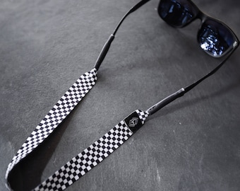 Checkerboard Sunglass Strap / Checker Print Sunglass Retainer