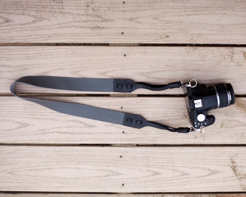 Camera Strap Crossbody Grey/black Leather Camera Strap for Etsy