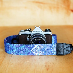 Camera Strap - Aum design strap for DSLR or SLR camera. Camera accessories. Canon camera strap. Nikon camera strap. Tapestry design