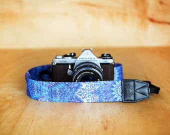 Blue Tapestry Camera Strap – Aum Design, DSLR SLR Accessory