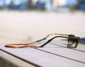 Correa de gafas de sol de cuero delgado / Retenedor de gafas de sol / Correa para gafas de sol