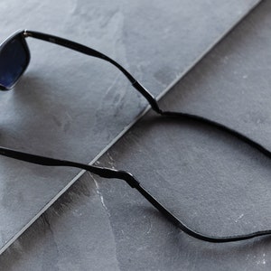 Black Slim Leather Sunglass Strap / Sunglass retainer / Strap for Sunglasses