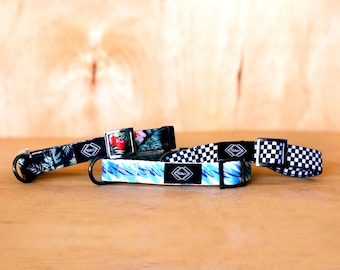 Patterned Dog Collar Leash Set, Medium to Large Breed, Heavy Duty