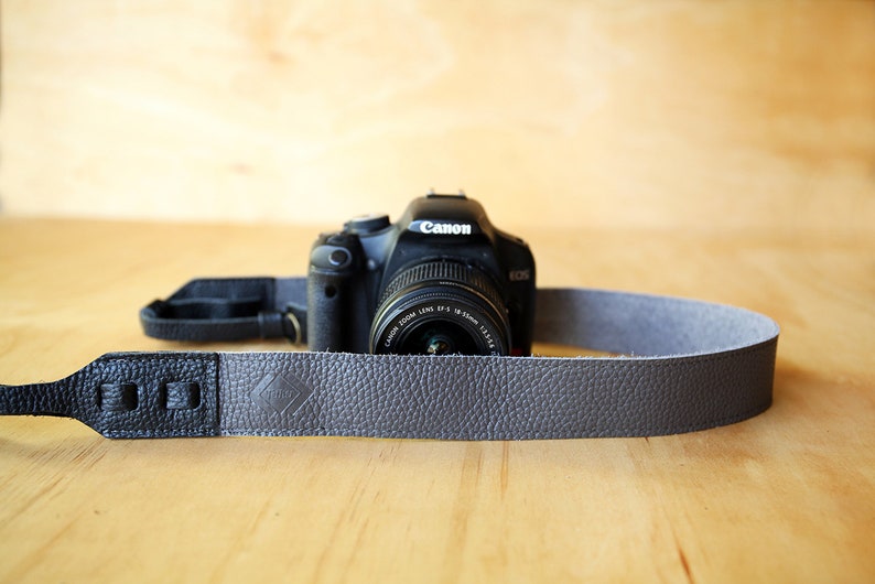 Camera Strap Crossbody Grey/black Leather Camera Strap for Etsy