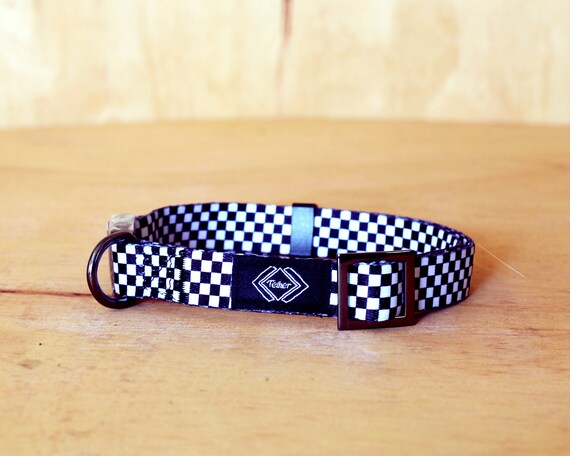 Checkerboard dog collar discount