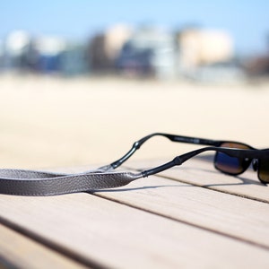 Grey Leather Sunglass Strap / Sunglass retainer / Strap for Sunglasses