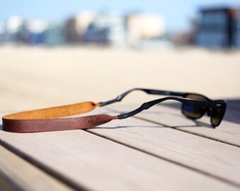 True Brown Leather Sunglass Strap / Sunglass retainer / Strap for Sunglasses