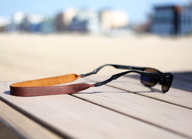 True Brown Leather Sunglass Strap / Sunglass retainer / Eyewear Retainers / Full Grain Leather / Monogrammed image 7