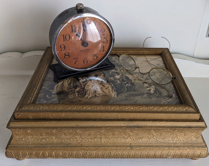Vintage Jewelry Dresser Vanity Box With Victorian Ladies Image Etsy